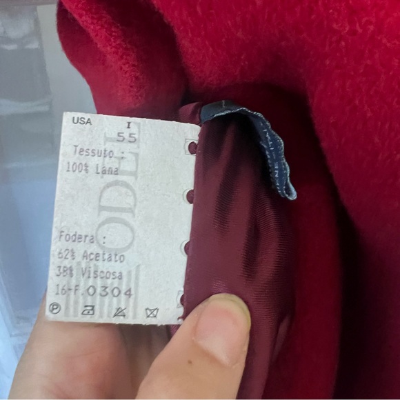Beautiful Red Vintage-style Coat out of wonderful soft wool, made in Italy - Picture 6 of 12
